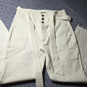 Abercrombie & Fitch Women's High Rise Jeans - Cream